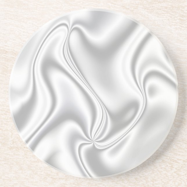 Dessous De Verre En Grès Silver Satin (Devant)