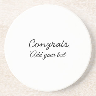Dessous De Verre En Grès Simple congratulation graduation add your