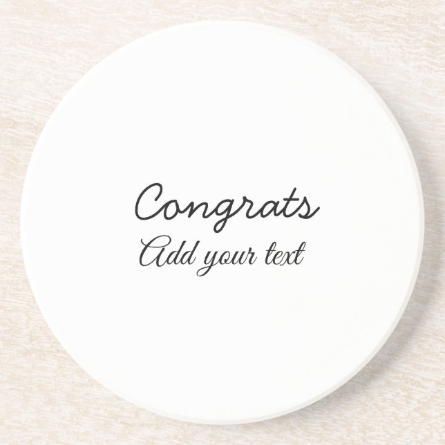 Dessous De Verre En Grès Simple congratulation graduation add your (Devant)
