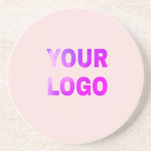 Dessous De Verre En Grès simple minimal ajoutez votre logo/dessin ici texte