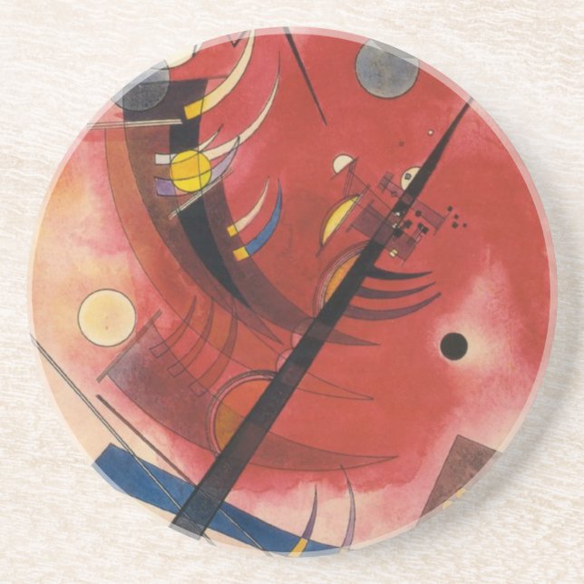 Dessous De Verre En Grès Simulation interne peinture Abstraite (Devant)