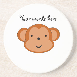 Dessous De Verre En Grès Singe de sourire