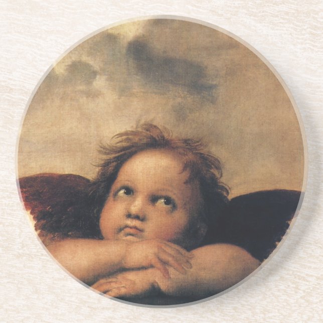 Dessous De Verre En Grès Sistine Madonna Angels par Raphael Sanzio (Devant)