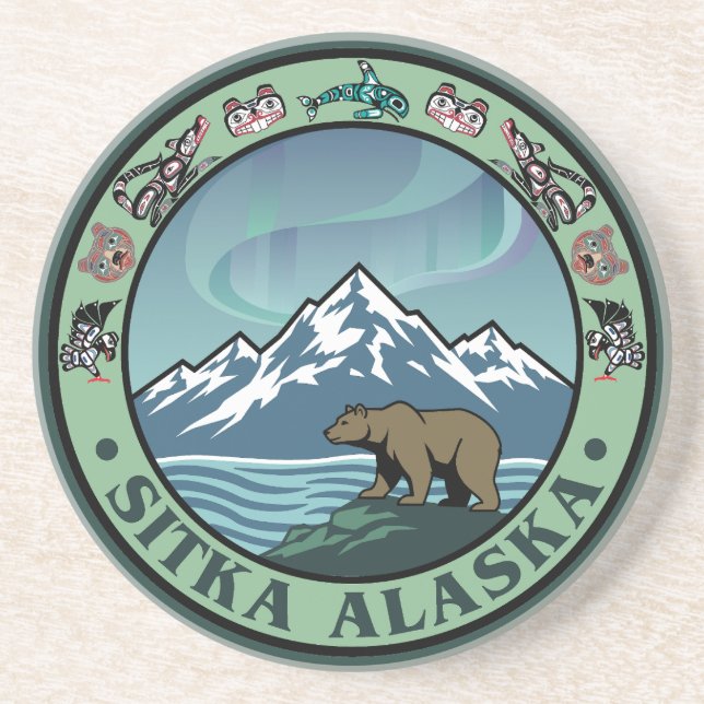 Dessous De Verre En Grès Sitka Alaska États-Unis (Devant)