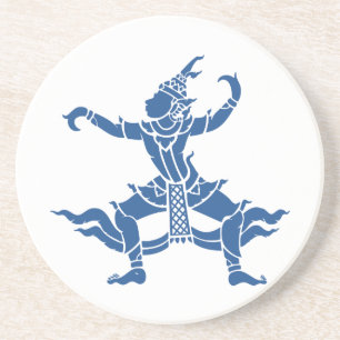 Dessous De Verre En Grès SIX Danseuse thaïlandaise ⚠ Thaïlande ⚠