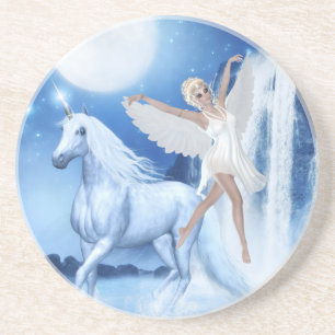 Dessous De Verre En Grès Sky Féerie Aspar et Unicorn