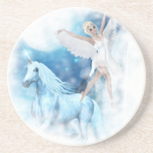 Dessous De Verre En Grès Sky Féerie Aspar et Unicorn Vignette