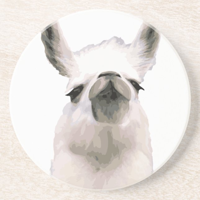 Dessous De Verre En Grès Snooty Snobby Llama personnalisé (Devant)