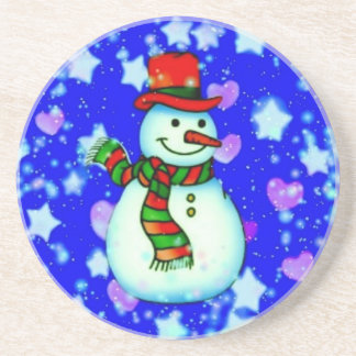 Dessous De Verre En Grès Snowman