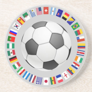 DESSOUS DE VERRE EN GRÈS SOCCER