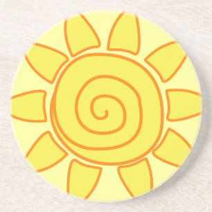 Dessous De Verre En Grès Soleil