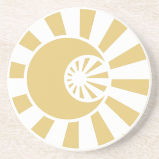 Dessous De Verre En Grès Soleil Et Lune
