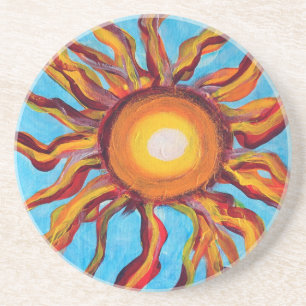 Dessous De Verre En Grès Soleil sauvage