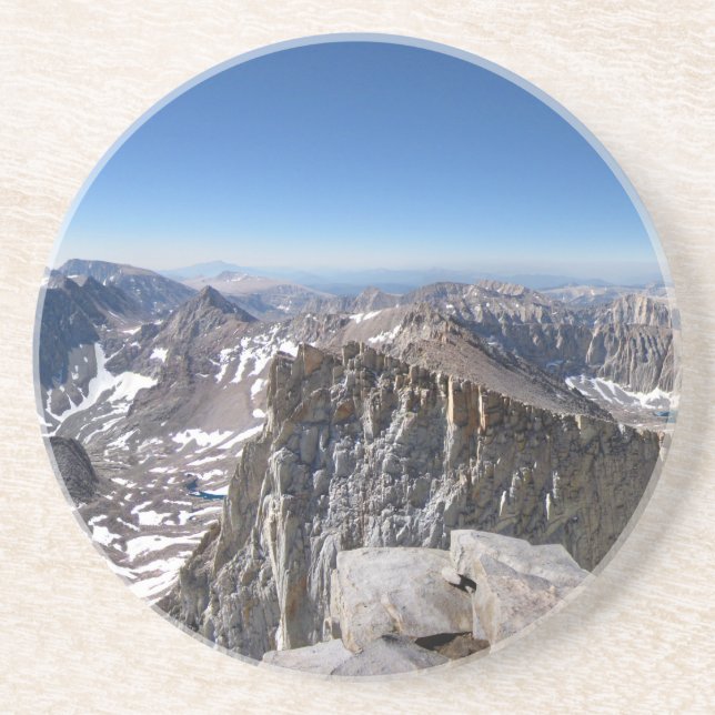 Dessous De Verre En Grès Sommet du mont Whitney - sentier John Muir - Sierr (Devant)