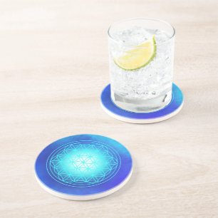 Dessous De Verre En Grès Source – Fleur de Vie