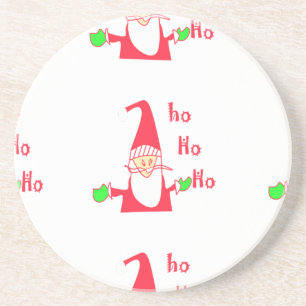 Dessous De Verre En Grès Souris caricature amusante Collection Père Noël.