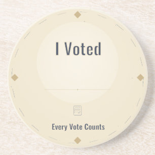 Dessous De Verre En Grès Sous-main J'ai Voté Chaque Vote Compte