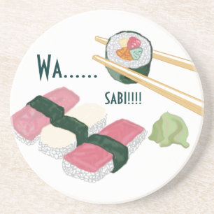 Dessous De Verre En Grès Sous-tasses Sushi Wasabi