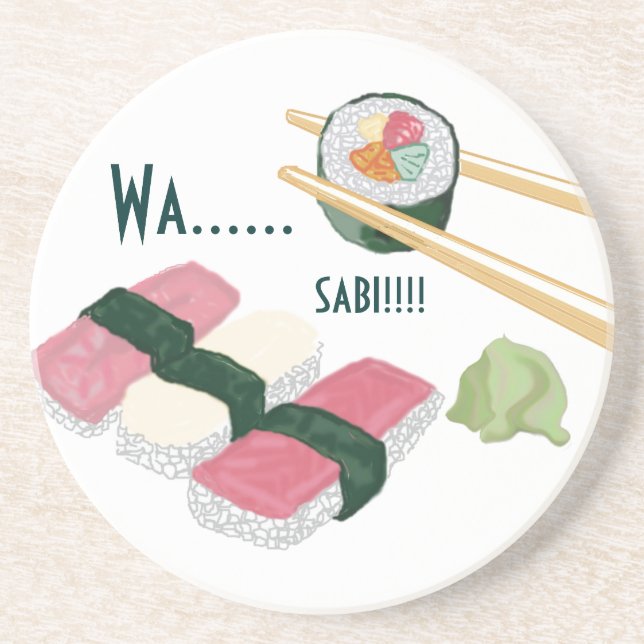 Dessous De Verre En Grès Sous-tasses Sushi Wasabi (Devant)