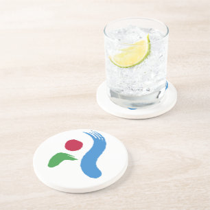 Dessous De Verre En Grès Sous-verre avec drapeau de Séoul, Corée du Sud
