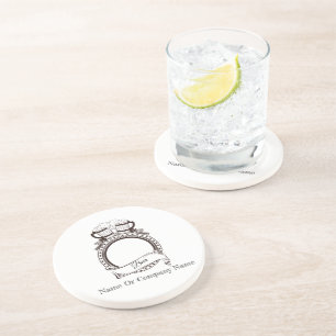 Dessous De Verre En Grès Sous-verre de bière à nom personnalisé