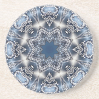 Dessous De Verre En Grès Sous-verre décoratif en grès bleu