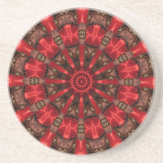 Dessous De Verre En Grès Sous-verre décoratif en grès rouge (Devant)