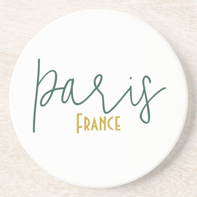 Dessous De Verre En Grès Sous-verre en grès commémoratif de Paris, France (Devant)