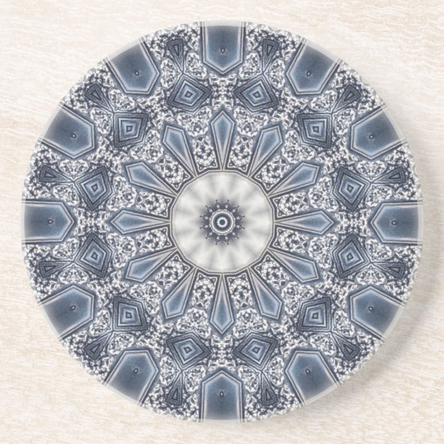 Dessous De Verre En Grès Sous-verre en grès décoratif bleu (Devant)