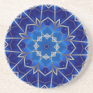 Dessous De Verre En Grès Sous-verre en grès décoratif bleu