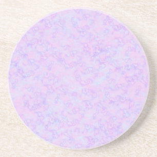 Dessous De Verre En Grès Sous-verre en grès pastel marbré rose