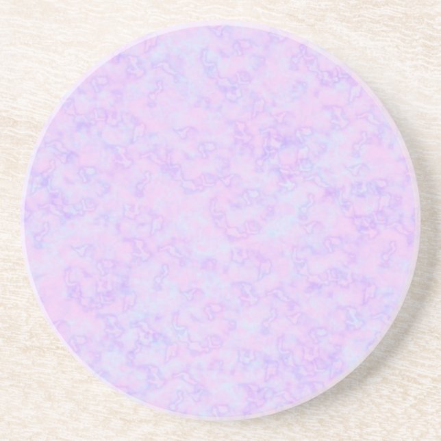 Dessous De Verre En Grès Sous-verre en grès pastel marbré rose (Devant)