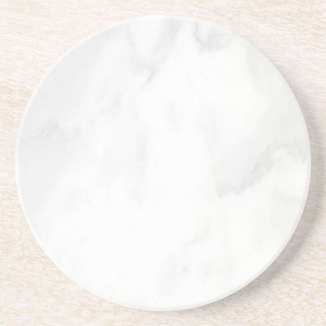 Dessous De Verre En Grès Sous-verre en papier rustique en marbre blanc simp (Devant)