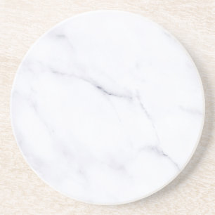 Dessous De Verre En Grès Sous-verre en papier rustique en marbre blanc simp