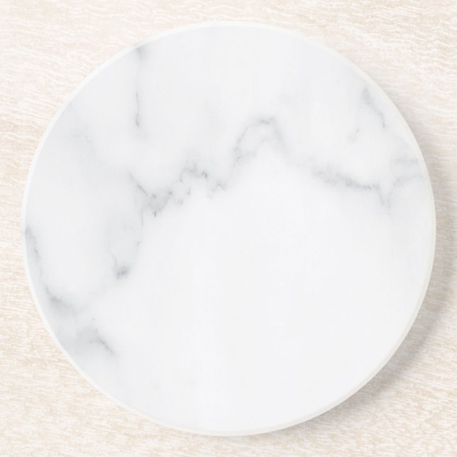 Dessous De Verre En Grès Sous-verre en papier rustique en marbre blanc simp (Devant)