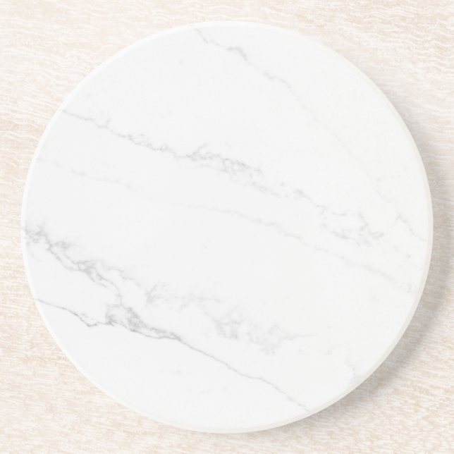 Dessous De Verre En Grès Sous-verre en papier rustique en marbre blanc simp (Devant)