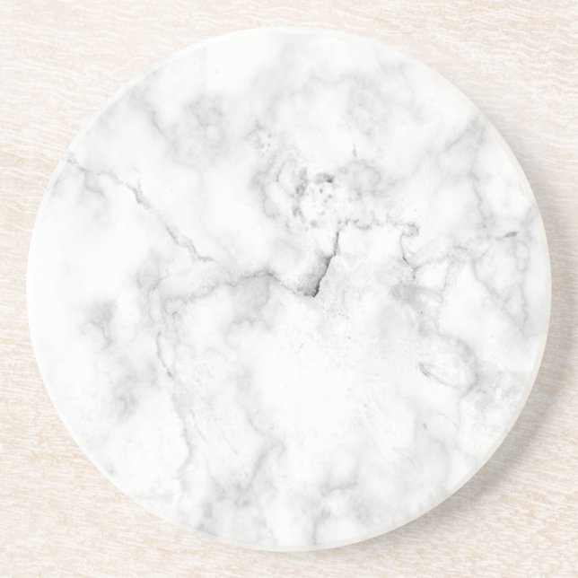 Dessous De Verre En Grès Sous-verre en papier rustique en marbre blanc simp (Devant)
