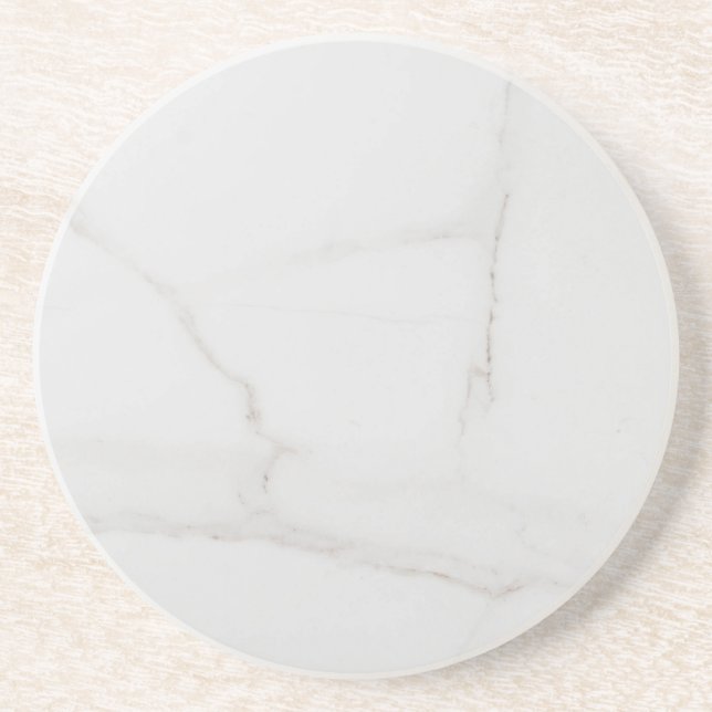 Dessous De Verre En Grès Sous-verre en papier rustique en marbre blanc simp (Devant)