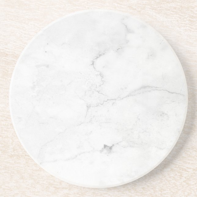 Dessous De Verre En Grès Sous-verre en papier rustique en marbre blanc simp (Devant)