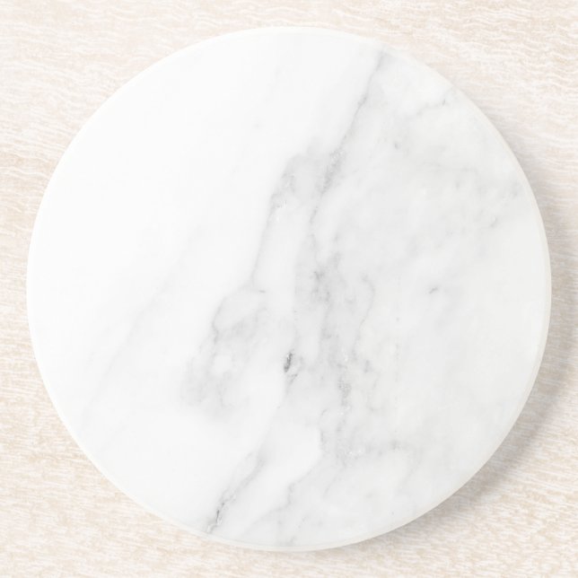 Dessous De Verre En Grès Sous-verre en papier rustique en marbre blanc simp (Devant)