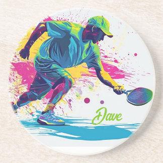 Dessous De Verre En Grès Sous-verre en pierre personnalisé pour Pickle Ball