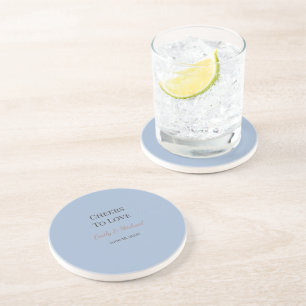 Dessous De Verre En Grès Sous-verres de mariage   À la santé de l'amour Cad