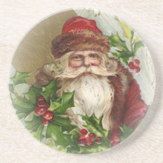 Dessous De Verre En Grès Sous-verres de Noël Père Noël Vintage