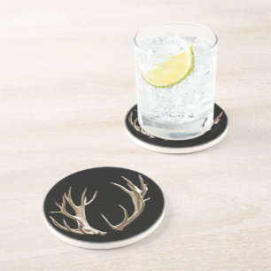 Dessous De Verre En Grès Sous-verres en grès rustiques bois de cerf
