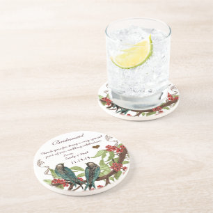 Dessous De Verre En Grès Sous-verres oiseaux vintage pour la réception des