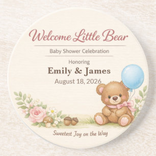 Dessous De Verre En Grès Sous-verres pour Baby Shower Ours en peluche P