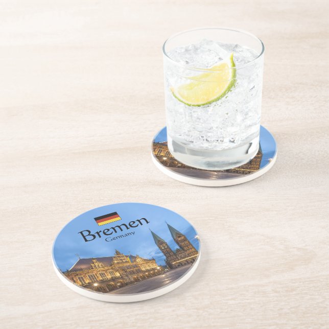 Dessous De Verre En Grès Souvenir de Brême (Côté)