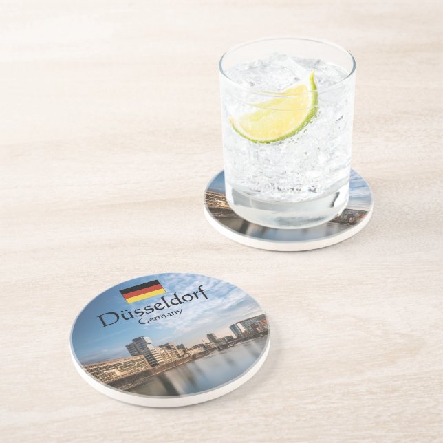 Dessous De Verre En Grès Souvenir de Dusseldorf (Côté)