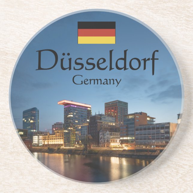 Dessous De Verre En Grès Souvenir de Dusseldorf (Devant)