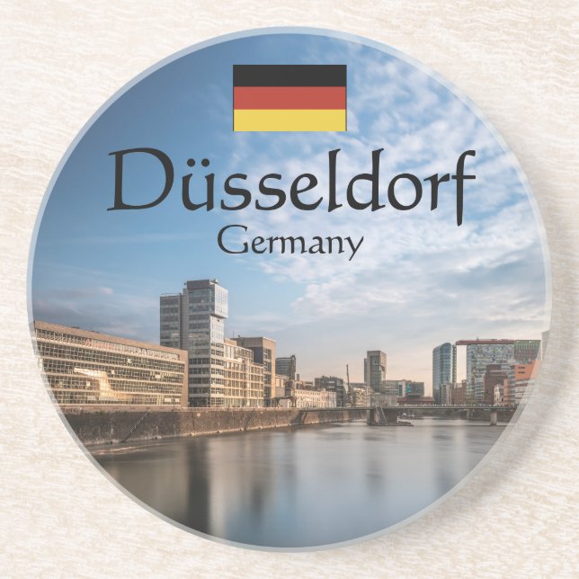 Dessous De Verre En Grès Souvenir de Dusseldorf (Devant)